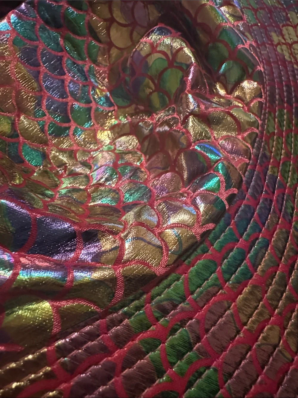 NWT Iridescent Pink Mermaid Scale Bucket Hat, Summer Hats
